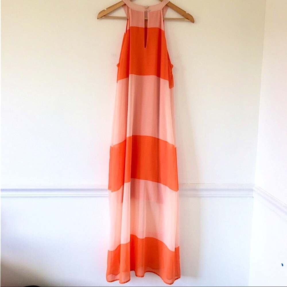 Daniel Cremieux Color Block Orange & White Stripe… - image 2